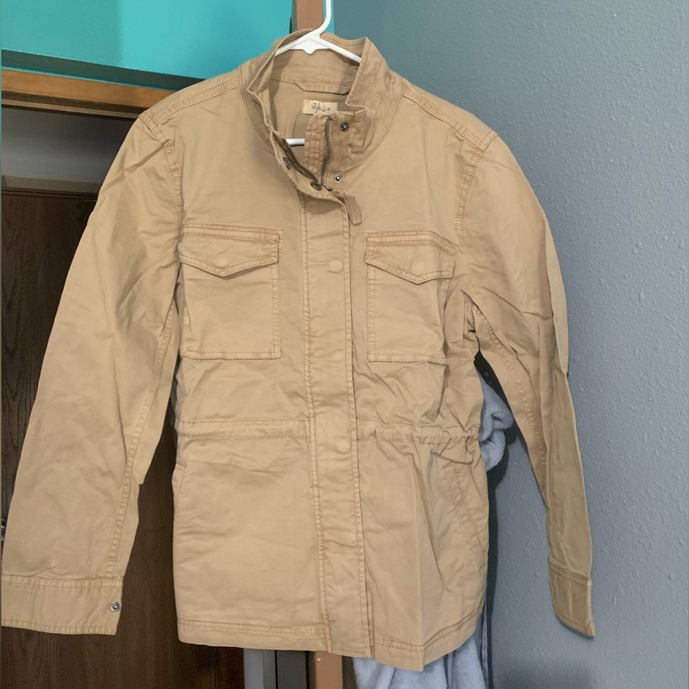 Style & Co. Tan Utility Jacket Size Large